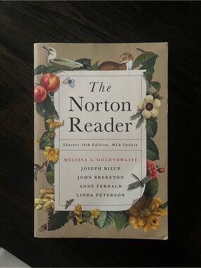 The Norton Reader 14th Edition - Beige Floral Cover